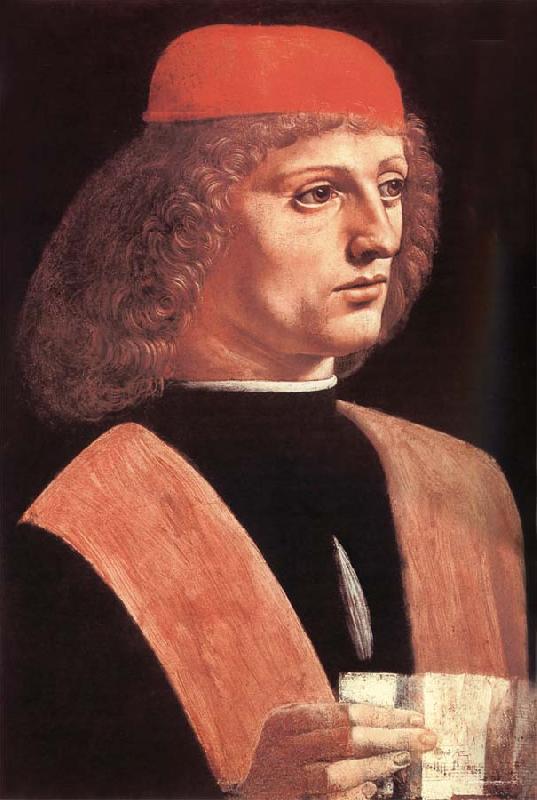 LEONARDO da Vinci Portrat of a musician oil painting image